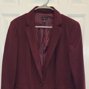 Burgundy suit jacket